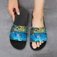 thumbnail image 6 of GZHJMY Stylish Slides for Women Men, Cartoon Underwater World Shark Soft Flexible Slip-on Sandals Slippers, 6 of 7