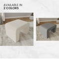 thumbnail image 4 of LeisureMod 26" Bench Upholstered in Velvet Boucle with Curved Waterfall Design Padded Foam Seat for Living Room, Entryway, Bedroom Vint Collection, 4 of 10