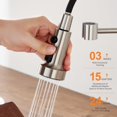 thumbnail image 3 of Cabezal rociador de grifo de cocina de repuesto TIORIY Pull Down, 3 of 9