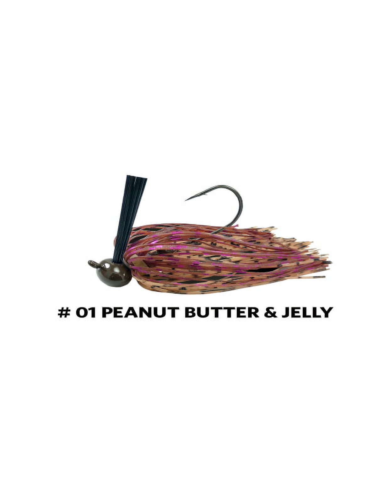 Luck-E-Strike, Football Jig, Peanut Butter & Jelly, 3/8 oz., Bass, Freshwater, Fishing Jigs
