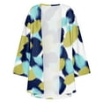 thumbnail image 5 of Spring Fashion Savings AXXD Womens Swim Cover Up Floral Print Puff Sleeve Kimono Cardigan Loose Chiffon Cover Up Tops, 5 of 5