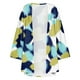 thumbnail image 5 of Cárdigan para mujer, estampado floral, manga abullonada, tipo kimono, holgado, de gasa, informal, para cubrirse, 5 of 5