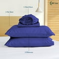 thumbnail image 6 of Hotel Brand 1000 Thread Count 6-Piece Extra Deep Pocket Super Soft Sheet Set Fit Upto 22 Inches Deep Pocket, Solid Pattern, 100% Egyptian Cotton @ 'hotellinen' (California King, Royal Blue), 6 of 6