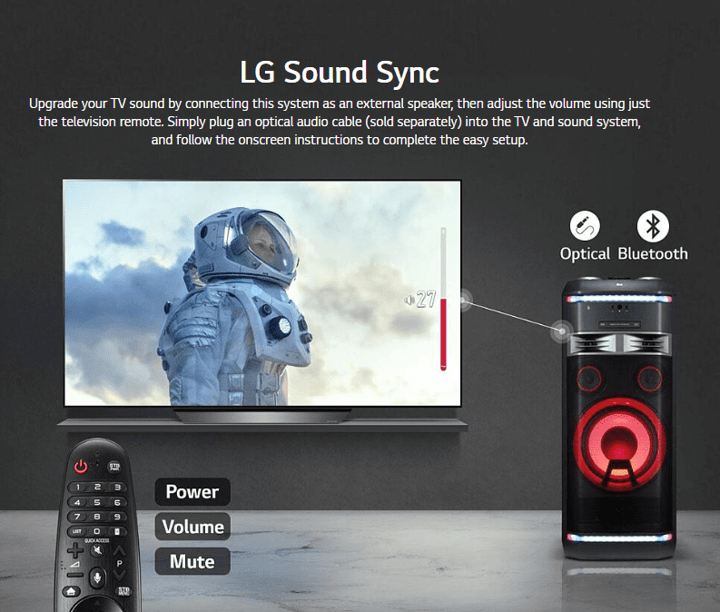 lg 1800w loudr party speaker system