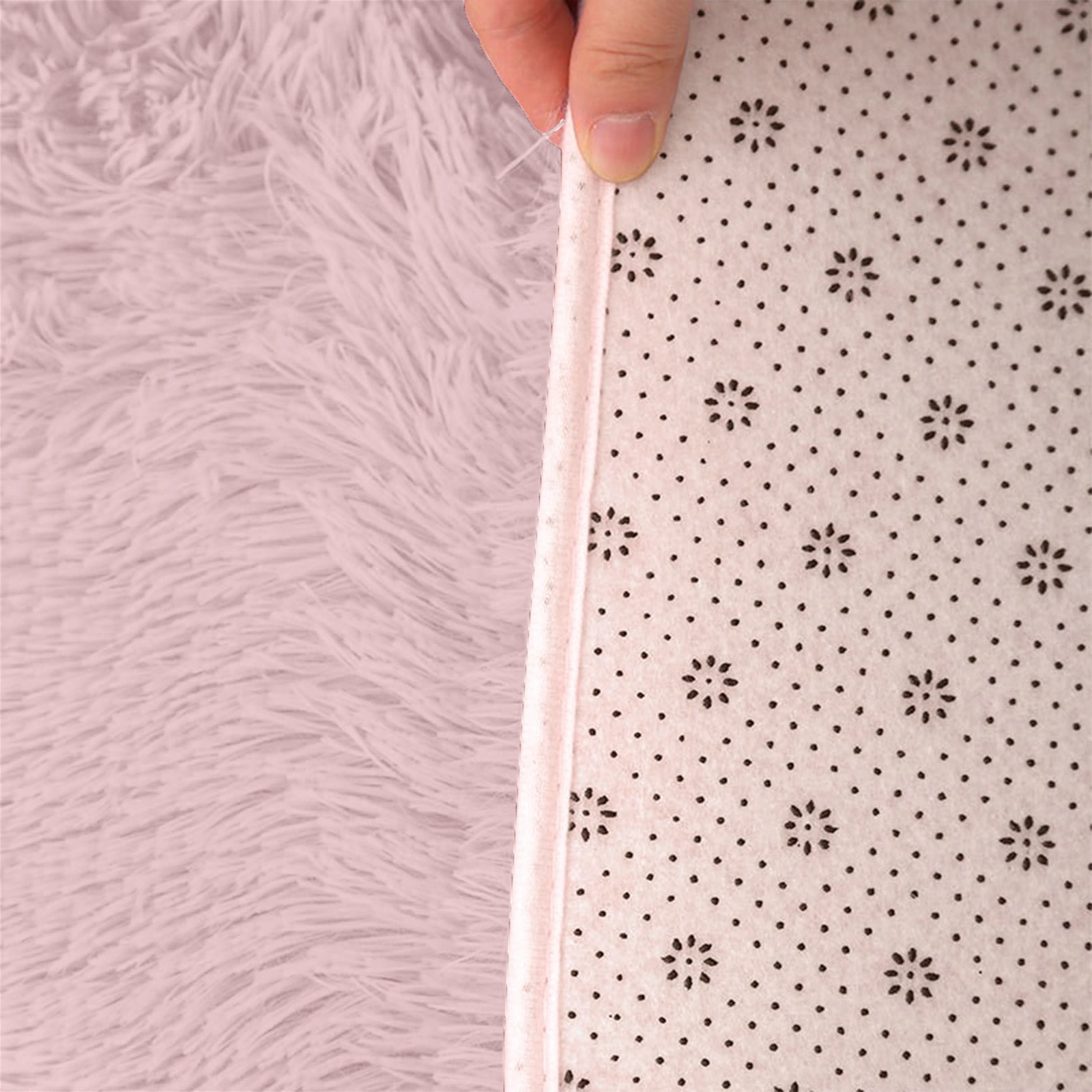 UttpKLBx Non Slip Chenille Toilet Mat Absorbent Washable Quick Dry Bathroom Rugs Bathroom Floor Mat Fluffy Bathroom Rugs, Home And Kitchen Products (Pink)
