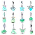 thumbnail image 1 of Abalorios de mariposa, alce, luciérnaga que brillan en la oscuridad, bañados en plata 925, compatibles con pulseras Pandora, regalos de joyería para Navidad y cumpleaños, 1 of 5