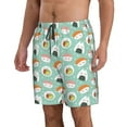 thumbnail image 2 of Naloa Kawaii Sushi Men's Beach Shorts, Surfing shorts, Swim trunks, Quick Dry Swim Trunks for Surfing Beach Fun - 3X-Large, 2 of 9