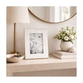 thumbnail image 4 of Modern Marble Decorative Picture Frame for Tabletop Accent - Elegant Glam Rectangular Frames for Pictures - Photo Frame for Wall Display on Shelves, Mantels or Console  Tables - 10", White, 4 of 12