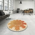 thumbnail image 4 of Ahgly Company Machine Washable Indoor Square Transitional Orange Area Rugs, 6' Square, 4 of 7