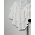 thumbnail image 6 of Womens White Off-Shoulder Corset Mini Dress With Ruffle Hem And Lace Detail, 6 of 9