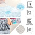 thumbnail image 4 of Toilet Rug Set Non-Slip Bathroom Rugs Soft Plush Machine Washable Contour Bath Mat Elephants Birds 24x20/24x16, 4 of 9
