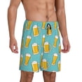 thumbnail image 2 of Balery Beer Pantalones cortos de pijama de punto de algodón para hombre con cinturilla y bolsillos-XX-Large, 2 of 6