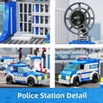 thumbnail image 4 of City Police Station Building Set with Car, Compatible with Major Building Block Brands, 4 of 6