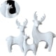 thumbnail image 5 of ZHAOCHENG piezas de figuras navideñas de pie, ciervos, adornos de cerámica, figuras de renos navideños, decoración navideña para el hogar, 5 of 5