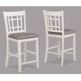 thumbnail image 2 of Contemporary 5pc Counter Height Dining Room Set Storage Extendable Table Chair Chalk Gray Finish Wooden Fabric Home Furniture, 2 of 3
