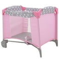 thumbnail image 2 of Cotton Candy Pink Doll Play Yard in Grey Polka Dots, Fits Dolls Up to 18", 2 of 6