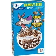 Cookie Crisp Breakfast Cereal, Chocolate Chip Cookie Taste, Family Size, 18.3 oz