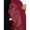 thumbnail image 5 of INSPIRE CHIC Trench Coats with Belt for Women's Shawl Collar A Line Outerwear Winter Jacket Pea Single Breasted Coat L Dark Red, 5 of 6