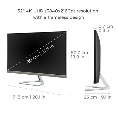 ViewSonic - VX3276-4K-MHD 31.5" LCD 4K UHD Monitor (DisplayPort and HDMI) - Silver