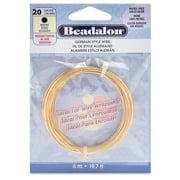 Beadalon German Style Wire - Gold, 20 Gauge, 0.032" x 20 ft
