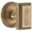 Gold, variant on Grandeur 887774 Carre Solid Brass Privacy Door Knob Set - Grey
