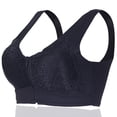 thumbnail image 4 of Gibobby Brasier Deportivo con Cierre Frontal Ropa interior de yoga deportiva con ribete transpirable en la parte delantera Sujetador extraelástico Cierre para mujer(Negro,Mediano), 4 of 5