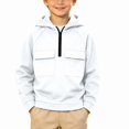 thumbnail image 2 of ITSAME Boys Half Zip Fleece Hoodie Pullover Long Sleeve Loose Fit Casual Fashion Sweatshirt with Chest Pockets Size 4T, 2 of 9