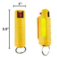 thumbnail image 4 of 4 pieces of pepper spray 0.5 ounces personal defense safety protection keychain, yellow, suitable for solo nighttime activities, 4 of 5