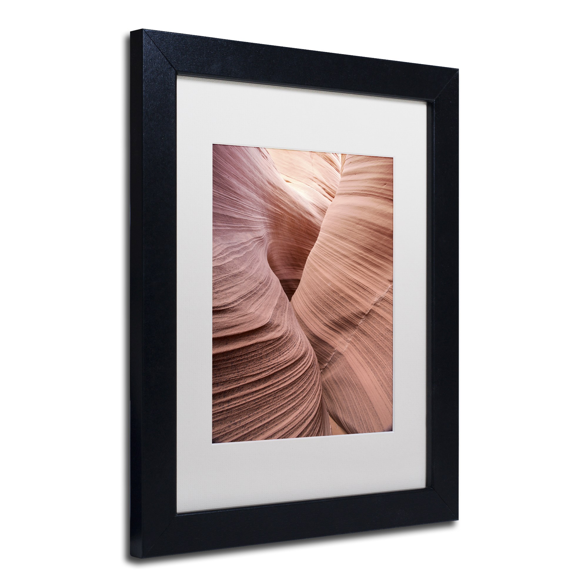 Trademark Fine Art "Spiral V" Canvas Art by Moises Levy White Matte, Black Frame