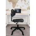 thumbnail image 3 of CHAIR MASTER-Black Polyurethane Low Desk Chair-Seat Height 16.5"-21.5" with Soft Rubber Casters, 3 of 7