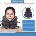thumbnail image 3 of Dispositivo de tracción cervical, soporte de cuello inflable (gris), collarín ajustable que es bueno para la alineación de la columna y el alivio del dolor de cuello crónico, tracción, 3 of 5