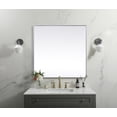 thumbnail image 6 of Metal Frame Square Mirror 48 inch in Silver, 6 of 7