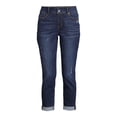 thumbnail image 2 of Time and Tru Women's Stretch Denim Capri Jeans, 2 of 5