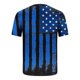 thumbnail image 5 of Mens Casual Pantalones Cortos Raya Impresión Suéter Fitness Deportes Camiseta, Poliéster Cuello Redondo Blusa para Al Aire Libre, Diario Y Primavera Verano Desgaste, 5 of 5