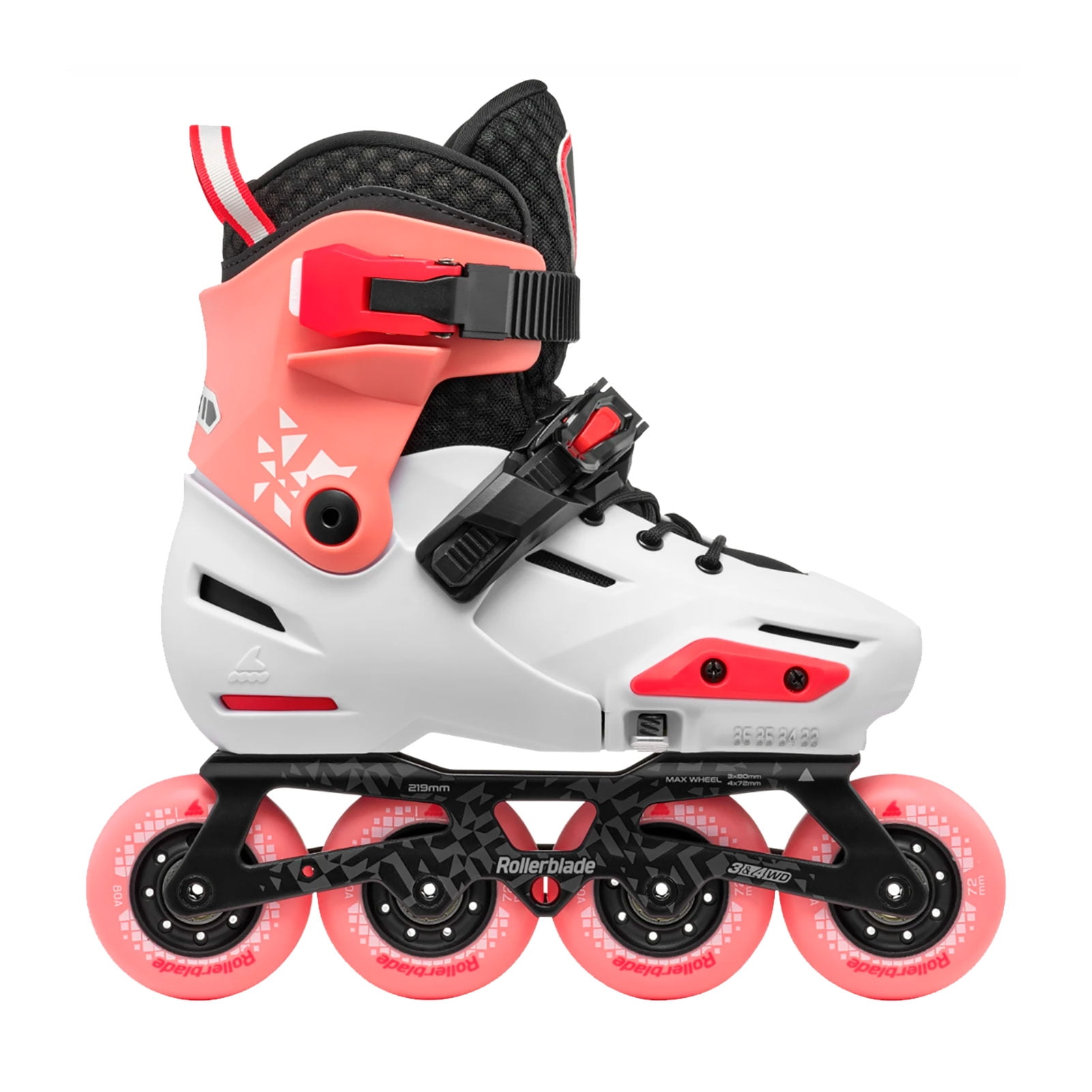 ROLLERBLADE Kids' Apex Platinum/Coral Skates, Size: 12J-1 (86B0751510HD01-12J-1)