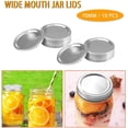 thumbnail image 3 of Canning Lids, Regular Mouth Mason Jar Lids, Stainless Steel Lids For Mason Jar Regular Mouth, Split-type Lids Leak Proof And Secure Canning Jar Caps, 10 Pack (Silver), 3 of 7
