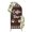 Brown, Tan, Cream, variant on Coffee Time Arch Backdrop Cover 4FT, Vintage Farmhouse Coffee Beans Black Plaid Spandex Fitted Stretchy Arch Stand Covers, Round Top Chiara Backdrop Cover for Wedding Party Birthday Baby Shower