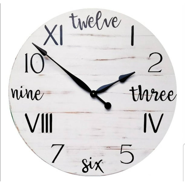 Isabella Farmhouse Wall Clock Com Isabella Farmhouse Wall Clock, Farmhouse Wall Clock