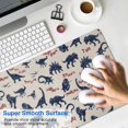 thumbnail image 4 of Long Mouse Pads for Desk,Beige Dinosaurs Text Pattern Desk Mats on Top Of Desks, Desk Mouse Pad Extra Large with 3mm Non-Slip Base and Stitched Edge for Gaming,Office,Work,Home 31.5"x11.8", 4 of 6