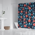 thumbnail image 3 of Romantic Tropical Floral and Butterfly Shower Curtain 72x84 Inches, Bright Botanical Look with Hooks, 3 of 5