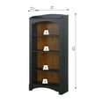 thumbnail image 2 of Saint Birch Hawksbury 4-Shelf Traditional Wood Bookcase in Espresso, 2 of 7
