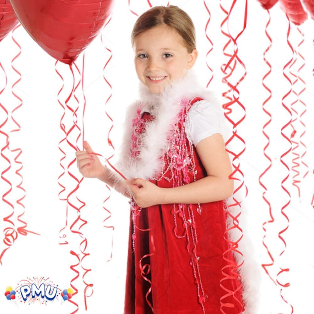PMU 3000 Yards x 3/16in Red Crimped Curling Ribbon String for Gift Wrapping Ribbon Balloon String Birthday Celebration Party Presents Decor, Festival Art Craft Accessories (6-500 Yard Rolls)