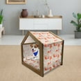thumbnail image 3 of Forest Pet House, Abstract Pattern with the Leaves of Exotic Plants and Hibiscus Flowers, Outdoor & Indoor Portable Dog Kennel with Pillow and Cover, 5 Sizes, Multicolor, by Ambesonne, 3 of 5