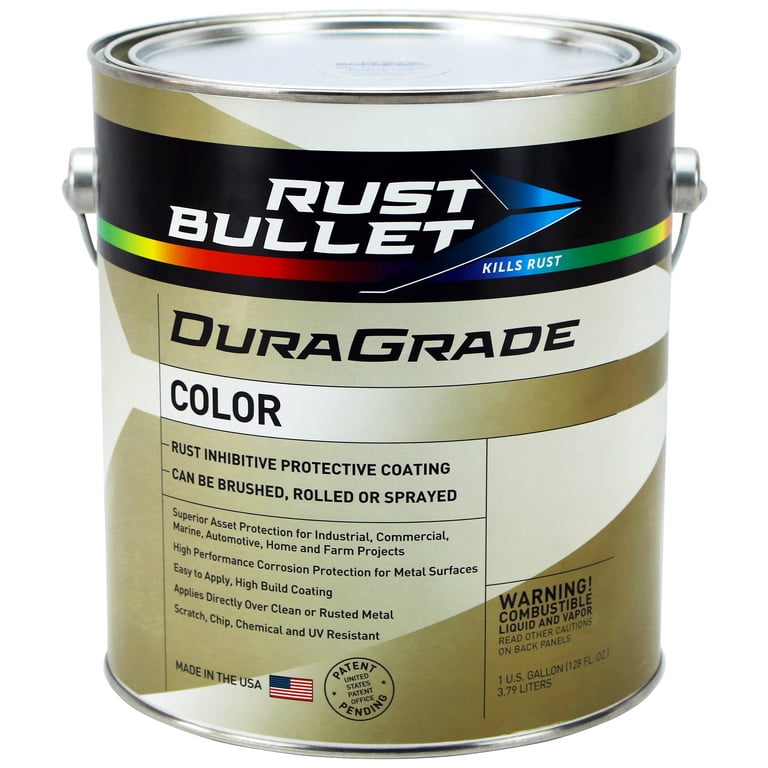 Rust Bullet Duragrade Color Protective Coating Rust Inhibitor 1 Gallon Gloss White Walmart