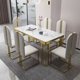 thumbnail image 5 of Kitchen Luxury Dining Room Table And Chair Set Large Minimalist Italian Accent Dining Tables Marble Mobilador Kitchen Furniture My Lux Decor Round, 5 of 10