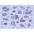 thumbnail image 1 of Ahgly Company Indoor Rectangle Patterned Lavender Blue Area Rugs, 7' x 10', 1 of 1