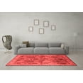 thumbnail image 3 of Ahgly Company Indoor Round Oriental Red Industrial Area Rugs, 5' Round, 3 of 4