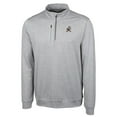 thumbnail image 2 of Men's Cutter & Buck Gray Cleveland Browns Stealth Heathered Big & Tall Throwback Logo Quarter-Zip Pullover Top, 2 of 3