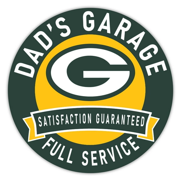 Green Bay Packers 16" Dad's Garage Wood Sign
