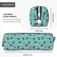 thumbnail image 3 of Haiem Mallard Ducks Swimming In The Lake Print Leather Pencil Case Art Supplies Case Zipper Pencil Pouch Stationery Storage Pencil Bag, 3 of 7
